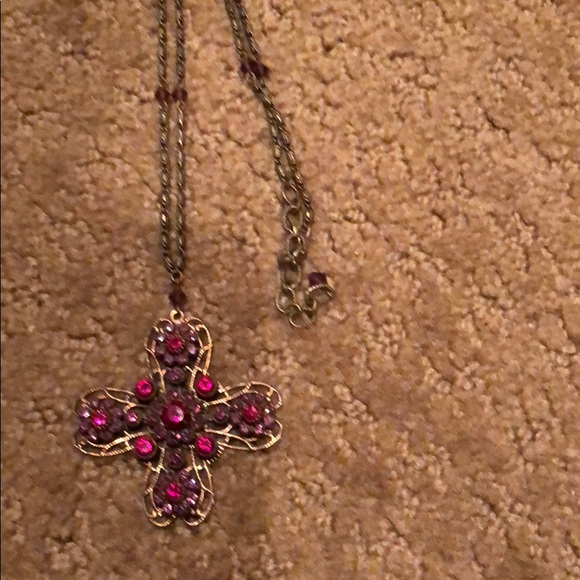 Pink/red and Bronze jeweled set - Picture 4 of 5